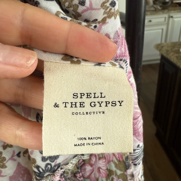 Spell Pink and Red Maxi A-Line Skirt - Picture 5 of 7